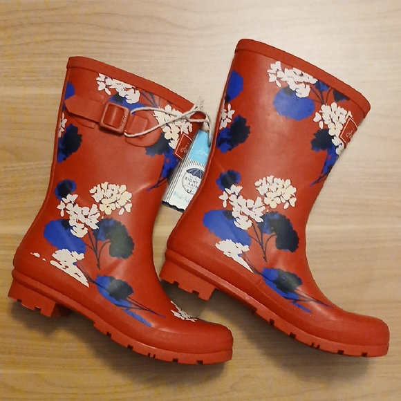 Joules "Right as Rain" Molly Mid-Height Rain Boots in Size 9 (NWT) No Box - Picture 1 of 9